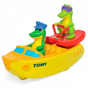 Игрушка для ванной «Крокодил на водных лыжах» (Tomy, T72358)
